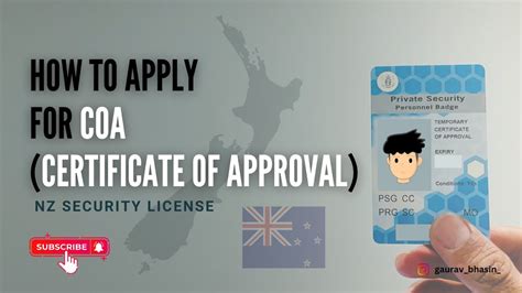 coa security license|certificate of approval coa.